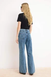 TRENDYOLMİLLA Mavi SOFT Tencel Blended High Waist Wide Leg jeans - Image 4