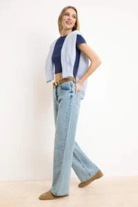 TRENDYOLMİLLA Light Blue SOFT Tencel Blended High Waist Wide Leg jeans