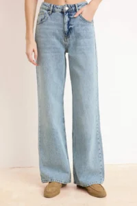 TRENDYOLMİLLA Light Blue SOFT Tencel Blended High Waist Wide Leg jeans - Image 3