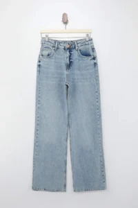 TRENDYOLMİLLA Light Blue SOFT Tencel Blended High Waist Wide Leg jeans - Image 5