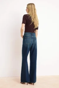 TRENDYOLMİLLA Dark Blue SOFT Tencel Blended High Waist Wide Leg jeans - Image 4