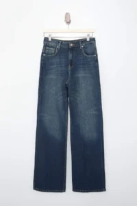 TRENDYOLMİLLA Dark Blue SOFT Tencel Blended High Waist Wide Leg jeans - Image 5