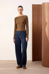 TRENDYOLMİLLA TRENDYOLMiLLA Wardrobe Essentials - Blue Flowy High Waist 100% Cotton barrel jeans - Image 2