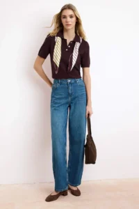 TRENDYOLMİLLA Mavi Regular Waist 100% Cotton barrel jeans