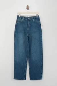 TRENDYOLMİLLA Mavi Regular Waist 100% Cotton barrel jeans - Image 5