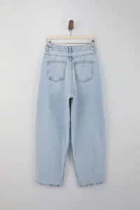 TRENDYOLMİLLA Mavi High Waist 100% Cotton barrel jeans - Image 6