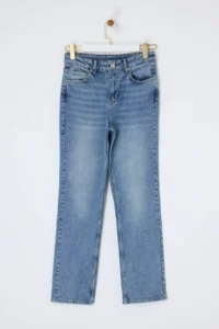 TRENDYOLMİLLA TRENDYOLMiLLA Wardrope Essentials Dark Blue Less Flexible High Waist slim Mom jeans - Image 5