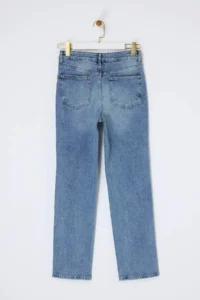 TRENDYOLMİLLA TRENDYOLMiLLA Wardrope Essentials Dark Blue Less Flexible High Waist slim Mom jeans - Image 6