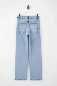 TRENDYOLMİLLA Mavi High Waist 100% Cotton Wide Leg Wide Leg jeans - Image 6