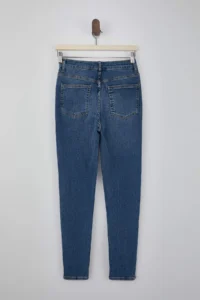 TRENDYOLMİLLA Mavi High Waist Ekstra Flexible skinny Bodysuit hugging jeans - Image 6