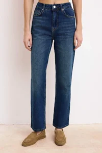 TRENDYOLMİLLA Mavi High Waist Less Flexible Straight Plain Cut jeans - Image 3