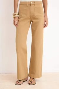 TRENDYOLMİLLA Camel High Waist Wideleg 100% Cotton jeans - Image 3