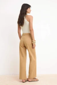TRENDYOLMİLLA Camel High Waist Wideleg 100% Cotton jeans - Image 4