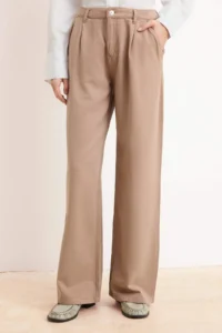 TRENDYOLMİLLA Camel Draped Tencel Blended High Waist Wide Leg jeans - Image 3