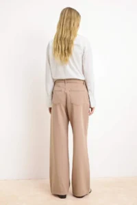 TRENDYOLMİLLA Camel Draped Tencel Blended High Waist Wide Leg jeans - Image 4