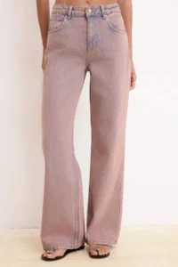 TRENDYOLMİLLA Pink High Waist Wide Leg Wide Leg 100% Cotton jeans - Image 3