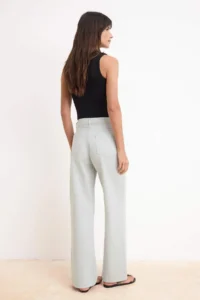 TRENDYOLMİLLA Gray Draped High Waist 100% Cotton Wide Leg jeans - Image 4
