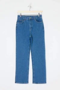 TRENDYOLMİLLA Mavi High Waist Middle Flexible Straight Plain Kesim jeans - Image 5