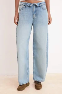 TRENDYOLMİLLA Mavi High Waist Baggy Fit Tencel Blended barrel jeans - Image 3