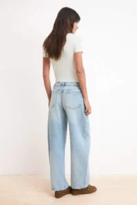 TRENDYOLMİLLA Mavi High Waist Baggy Fit Tencel Blended barrel jeans - Image 4