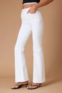 TRENDYOLMİLLA White High Waist Ekstra Flexible Flare flared leg jeans - Image 3