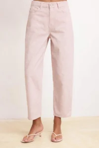TRENDYOLMİLLA Pink Flowy Floral Printed 100% Cotton High Waist barrel jeans - Image 3