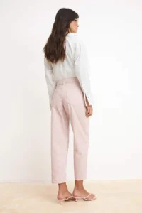 TRENDYOLMİLLA Pink Flowy Floral Printed 100% Cotton High Waist barrel jeans - Image 4