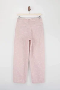 TRENDYOLMİLLA Pink Flowy Floral Printed 100% Cotton High Waist barrel jeans - Image 6
