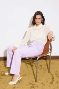 TRENDYOLMİLLA Limited Edition Lilac High Waist Straight jeans - Image 2