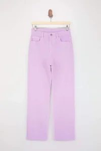 TRENDYOLMİLLA Limited Edition Lilac High Waist Straight jeans - Image 6