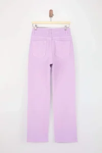 TRENDYOLMİLLA Limited Edition Lilac High Waist Straight jeans - Image 7
