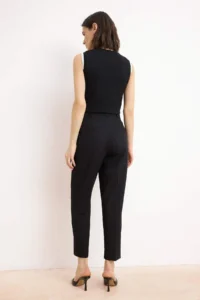 TRENDYOLMİLLA Black Premium Satin Surface Cigarette Dress Pants - Image 4