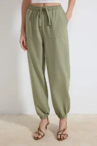 TRENDYOLMİLLA Khaki Jogger Rahat Kesim Pants - Image 4
