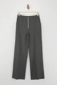 TRENDYOLMİLLA Limited Edition Anthracite Zipper Closure Straight/Plain Cut Dress Pants - Image 4