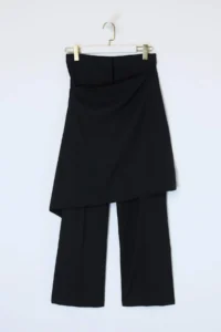 TRENDYOLMİLLA Limited Edition Black Skirt Covered Wide Leg/Wide Leg Dress Pants - Image 5