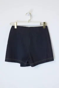 TRENDYOLMiLLA Dark Blue Accessory Detailed Ekstra Flexible denim Shorts Skirt - Image 7