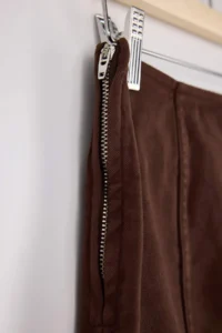 TRENDYOLMiLLA Brown Slit Detailed Denim Shorts Skirt - Image 8