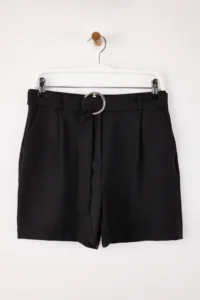 TRENDYOLMiLLA Black Arched Short Material Shorts & Bermuda - Image 5