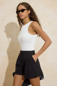 TRENDYOLMiLLA Black Mini Basic Material Shorts & Bermuda - Image 2