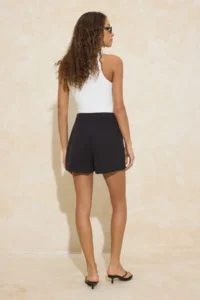 TRENDYOLMiLLA Black Mini Basic Material Shorts & Bermuda - Image 4