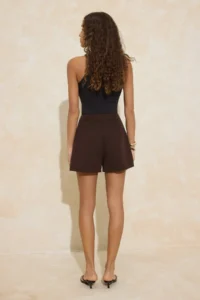 TRENDYOLMiLLA Brown Mini Basic Material Shorts & Bermuda - Image 4