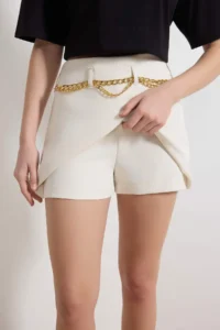 TRENDYOLMiLLA White Mini Chain Belt Detailed Shorts & Bermuda - Image 3