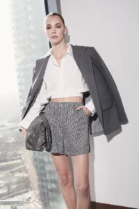 TRENDYOLMiLLA Limited Edition Multicolored Striped Elastic Waist Short/Mini Shorts