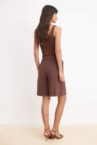 TRENDYOLMiLLA Brown linen look pleated LONG Shorts & Bermuda - Image 4