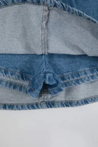 TRENDYOLMiLLA Teen Blue Mini denim Shorts Skirt - Image 2
