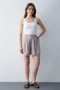 TRENDYOLMiLLA Mink Modal Touched City Size Shorts & Bermuda - Image 2