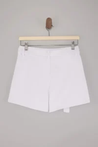 TRENDYOLMiLLA White Gabardine Short Arched  Shorts & Bermuda - Image 2