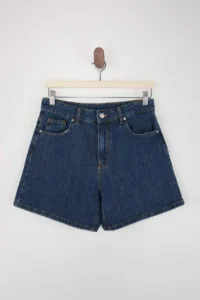 TRENDYOLMiLLA Dark Blue 100% Cotton Shorts & Bermuda
