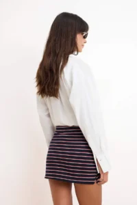 TRENDYOLMiLLA Multicolored Striped Regular Waist skinny Leg interlock Knitting Shorts & Bermuda - Image 4