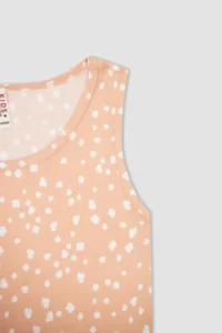 DeFacto Girl's Regular Fit Patterned Sleeveless Cotton Combed Summer Dress - Image 2